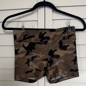 Koral Camo Athletic Shorts - Brown and Black